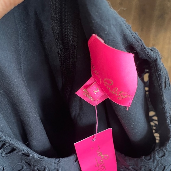Lilly Pulitzer Black Eyelet Mini Dress NWT - Picture 10 of 10